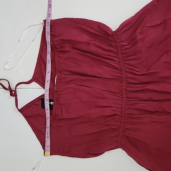 Lulu's Learning to Fly Burgundy Halter Jumpsuit/ M - Picture 8 of 12